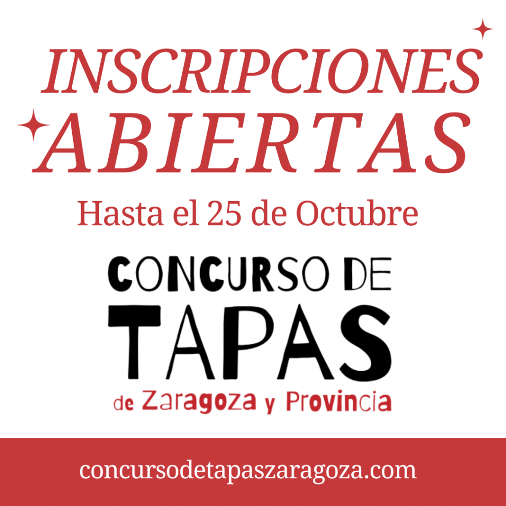 Ya están disponibles las bases e inscripciones de la XXIX Edición del Concurso de Tapas de Zaragoza y Provincia