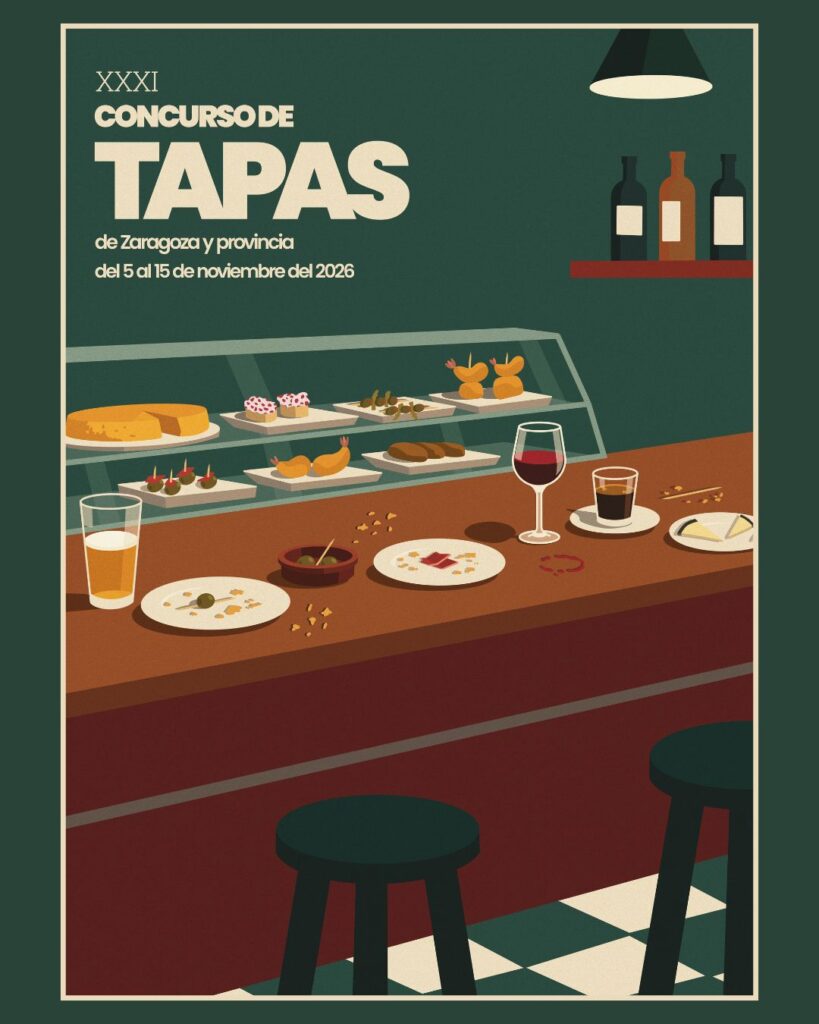 El XXXI Concurso Oficial de Tapas de Zaragoza y Provincia presenta su cartel para 2026